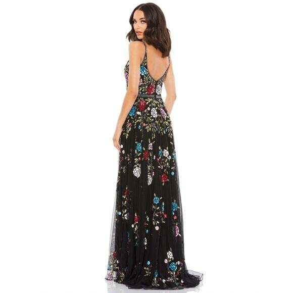 Mac Duggal Dresses & Skirts - Mac Duggal Black Embellished Floral Sequin Beaded Gown #5400D